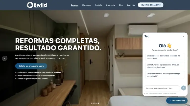 Site institucional da Bwild